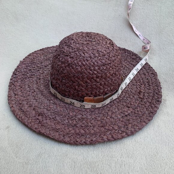 Nine West Wide Brim Wicker Sun Hat - Picture 12 of 15